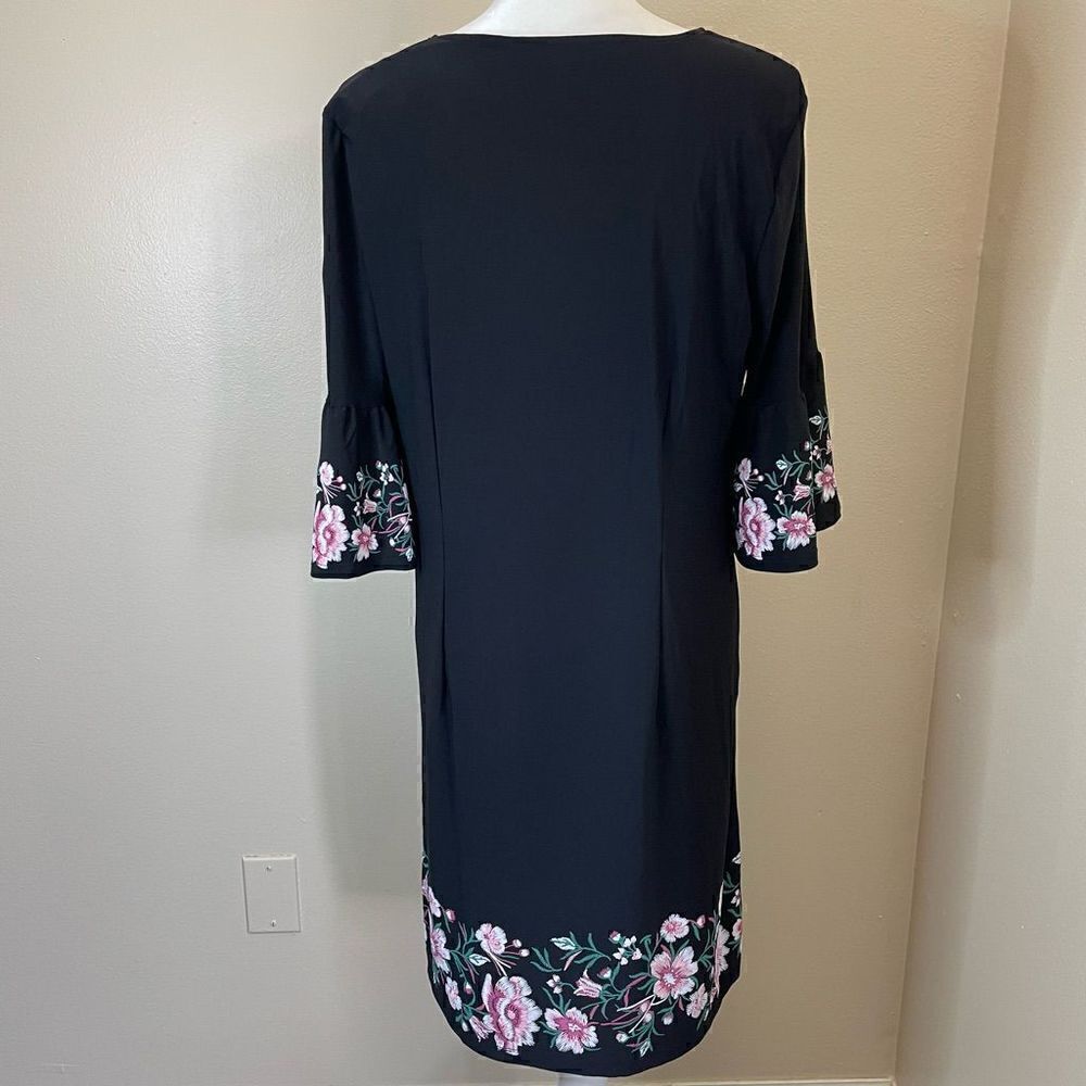 Roz& Ali | Large| Stretch| Soft| Bell sleeves| Midi| Dress| Floral Print - Picture 8 of 12